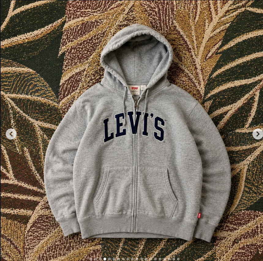 Grey Levi's zip hoodie